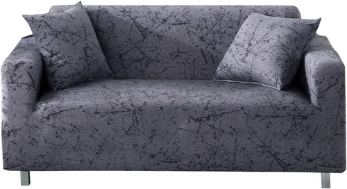 Vista 10 de HOOBUY Funda de sofá estampada, Funda elástica para sillón, funda de sofá biplaza con patrones para sillón con cojines de 2 plazas, Juego de sofá Bd