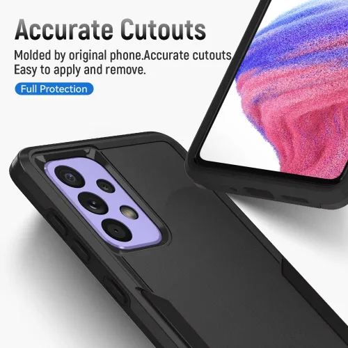 Vista 6 de Funda para Samsung A53 5G, Galaxy A53 5G con protector de pantalla, protección de cuerpo completo, funda de goma duradera para Samsung Galaxy A53