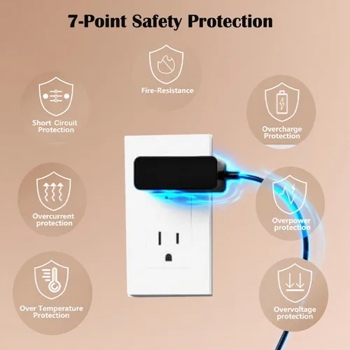 Vista 4 de Cargador USB-C para DACORM Y8 Pro Max Y8Pro Percussion Deep ZT-24V-3300mAh