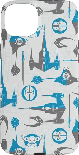 Vista 9 de Funda para iPhone 16 Star Wars The Mandalorian & Grogu Signets y Starships