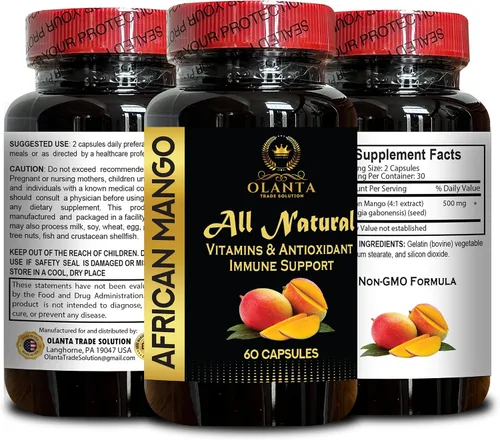 Vista 2 de Suplemento de extracto de mango africano, Irvingia Gabonensis, 60 cápsulas