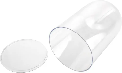 Vista 2 de HOMEFORD Vitrina de cúpula de plástico con base transparente, 4 pulgadas, 1 unidad