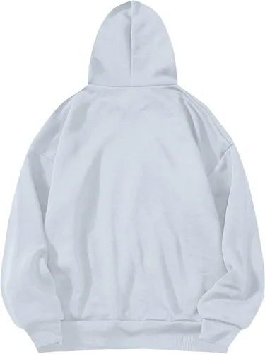Vista 4 de Sudaderas con capucha para mujer, lisas, básicas, de gran tamaño, con bolsillo, ropa de otoño e invierno
