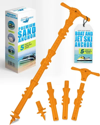 Vista 15 de SandShark - Anclaje para barco deportivo y anclaje para moto acuática. Poste de anclaje de agua poco profunda para barco y PWC. Kit de anclaje