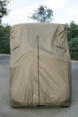 Vista 9 de Funda de almacenamiento resistente para carrito de golf de 4 pasajeros, protección premium para todo tipo de clima, se adapta a techos de 80