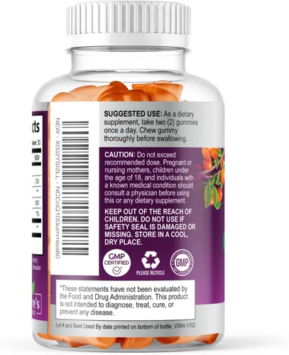 Vista 8 de Gomitas CoQ10 para adultos – Coenzima Q10 100 mg por porción – 3 veces más fuerza, suplemento antioxidante de alta absorción para apoyo a la salud