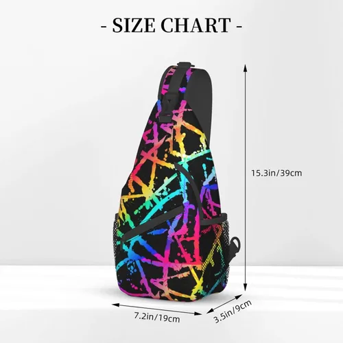 Vista 3 de PETTDY Bolso bandolera para hombres y mujeres, mochila de hombro, bolsas de pecho, mochila cruzada para senderismo, camping, viajes al aire libre
