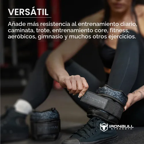 Vista 5 de Pesas de tobillo ajustables (par) – Peso de tobillo ponderado para caminar, gimnasio y ejercicio – Peso de pierna de 2, 4, 6, 8, 10 libras