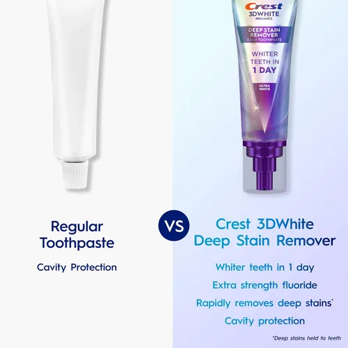 Vista 4 de Crest 3DWhite Brilliance Deep Stain Remover Ultra White Pasta Dental - 3.1oz