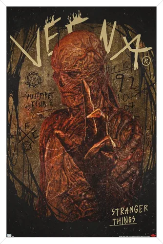 Vista 13 de Trends International Netflix Stranger Things: Season 4 - Póster de pared de Vecna, 14.725 x 22.375 pulgadas, versión enmarcada de madera de granero