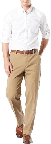 Vista 3 de Dockers Pantalones flexibles para hombre Slim Fit Workday Khaki Smart 360