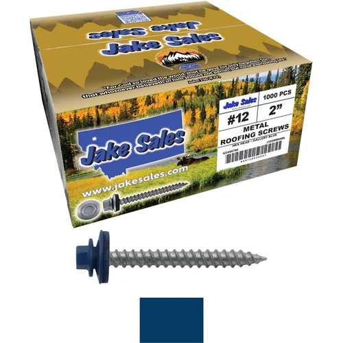 Vista 167 de 12 tornillos para techos de metal gris ABC de 1-1/2 pulgadas, cabezal de arandela hexagonal, arranque automático/roscado, arandela EPDM. 1 bolsa
