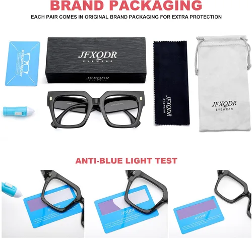 Vista 7 de Blue Light Blocking Glasses for Women Men Metal Round Frame Gris (Smoke Grey)