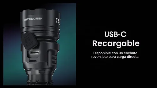 Vista 5 de Nitecore MH25 Pro - Linterna de largo alcance, 3300 lúmenes de alto lumen de 770 yardas de largo alcance, USB-C recargable compacta luz de caza