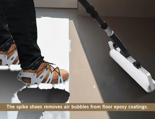 Vista 3 de ROLLINGDOG Zapatos de epoxi con pinchos para pisos, zapatos epoxi con picos cortos de 1 pulgada, perfectos para pisos epoxi, superposiciones