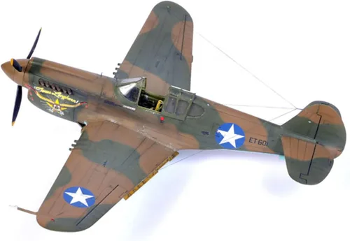 Vista 3 de Fighter 3D Puzzles Kits de modelos de plástico, escala 1/32 USAF P-40E Warhawk Fighter modelo, juguetes para adultos y regalo