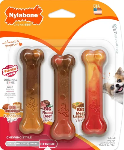 Vista 31 de Nylabone Power Chew Basted Blast - Juguetes masticables para perros
