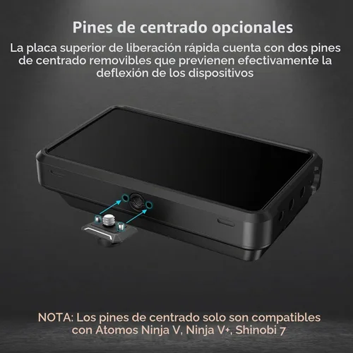 Vista 8 de SMALLRIG Placa de liberación rápida HawkLock Mini Adaptador de montaje de cámara de liberación rápida con tornillo de 1/4 pulgadas, para abrazadera