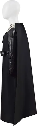 Vista 3 de Disfraz de Darth para niños, traje de cosplay de lujo, uniforme de Vader, conjunto completo de capa, traje de fiesta de Halloween