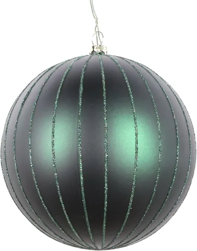 Vista 3 de Vickerman Adorno navideño de bola de avena mate con purpurina de 5 pulgadas. Incluye 4 piezas por bolsa.
