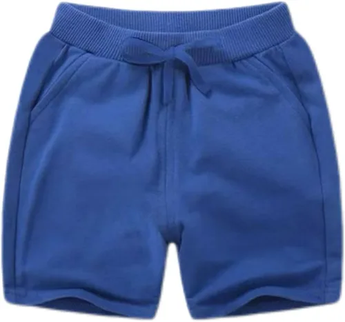 Vista 2 de Paquete de 2 pantalones cortos deportivos de punto de verano para niños y niñas, pantalones cortos suaves casuales para bebés