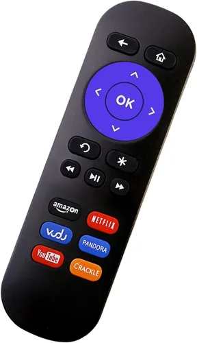 Vista 2 de Mando a distancia de repuesto para Roku Box Modelo: Roku 1, Roku 2 (HD, XD, XS), Roku 3, Roku LT, HD, XD, XDS, Roku N1, Roku Express, Roku Express+