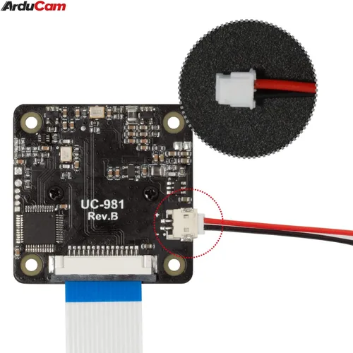 Vista 4 de Arducam Cámara ToF, módulo de cámara enrollable a color de 0.43MP con estuche para Raspberry Pi y Nvidia Jetson Board, solución de detección
