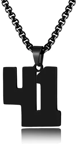 Vista 179 de Collar de Número Dorado para Hombre, Cadena de Acero Inoxidable con Colgante de Número para Atletas, Joyería Deportiva Personalizada para Niños