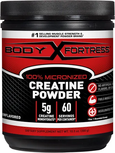 Vista 9 de Body Fortress Polvo de Creatina Monohidrato 100% - Suplemento de creatina micronizada sin sabor para el crecimiento muscular, fuerza y recuperación