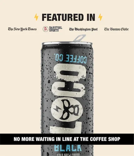 Vista 3 de Loco Coffee Black Cold Brew lata de 11 onzas, 12 unidades, cero azúcar, 190 mg de cafeína, sin gluten y sin lácteos, café helado bajo en calorías