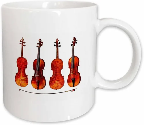 Vista 11 de 3dRose The Great Stradivarius Violins - Taza de dos tonos (11 onzas), color negro