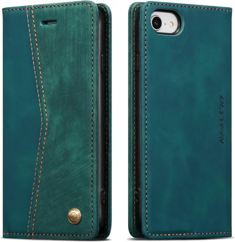 Vista 76 de QLTYPRI Para iPhone Air Case Wallet Con Tarjetero, Vintage PU Cuero Kickstand Cierre Magnético A Prueba De Golpes Folio Libro Funda Para IPhone 17