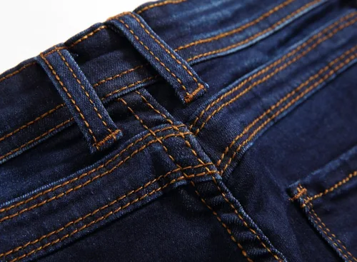 Vista 9 de Pantalones de mezclilla elásticos a la moda con corte ajustado para niño