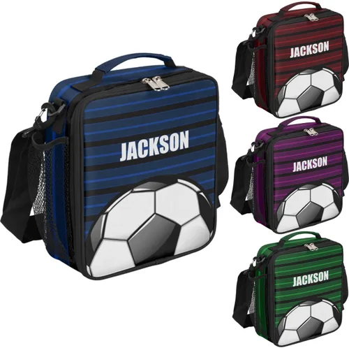 Vista 23 de Bolsa de almuerzo personalizada para niñas, niños, adolescentes, hombres y mujeres, regalo personalizado, bolsa de almuerzo de voleibol, color dorado