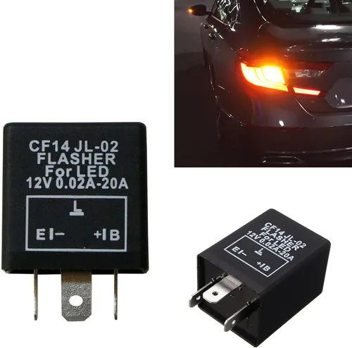 Vista 6 de x xotic tech 1 relé electrónico LED intermitente CF12 de 12 V y 2 pines para instalar bombillas LED de señal de giro LED con problemas de hiperflash