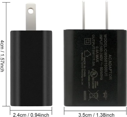 Vista 3 de Cargador de pared micro USB de 5 V 1A, cable de cargador Android, adaptador de corriente de CA a CC de 5 voltios de 1000 mA para carga de teléfono