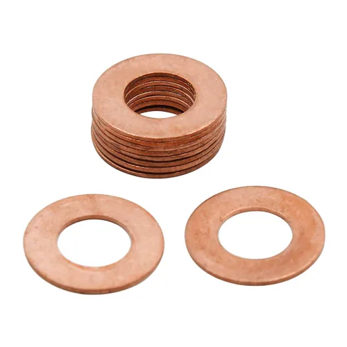 Vista 10 de X AUTOHAUX 10 arandelas de cobre de 0.236 in de diámetro interior para coche