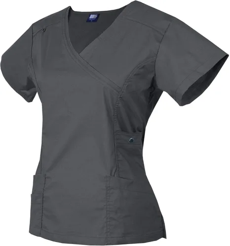 Vista 3 de Medgear - Conjunto de ropa quirúrgica para mujer con pantalones elásticos de 12 bolsillos