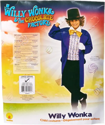 Vista 2 de Disfraz de Willy Wonka para niños Willy Wonka L Púrpura