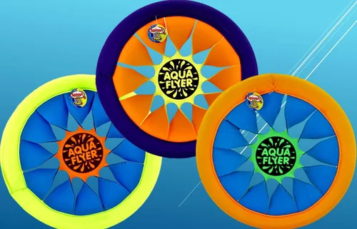 Vista 2 de JA-RU Splash Fun - Disco volador suave (12 voladores de agua) Platillo deslizante y volador para niños juguetes al aire libre. Esenciales de playa