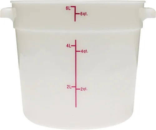 Vista 7 de TrueCraftware Tapa redonda blanca de 1 cuarto para contenedor redondo de polipropileno para almacenamiento de alimentos, 1 pieza (tapa de 1 cuarto)