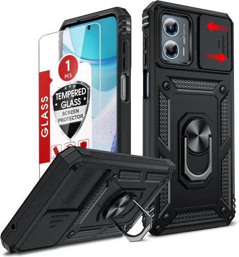 Vista 258 de LeYi Funda para Moto G Stylus 2022 4G (no compatible con 5G), funda para Moto G Stylus con 2 protectores de pantalla, funda protectora de grado Oro
