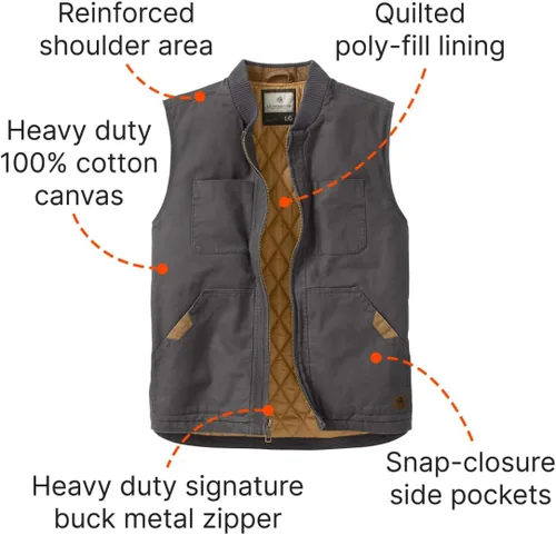Vista 6 de Legendary Whitetails Chaleco de lona para hombre