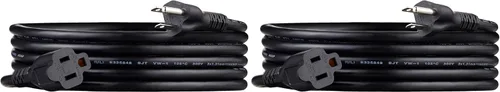 Vista 30 de Amazon Basics - Cable de extensión de 3 pies, extensor de toma de 3 clavijas, cable de extensión para interiores, 13 amperios, 125V, color negro