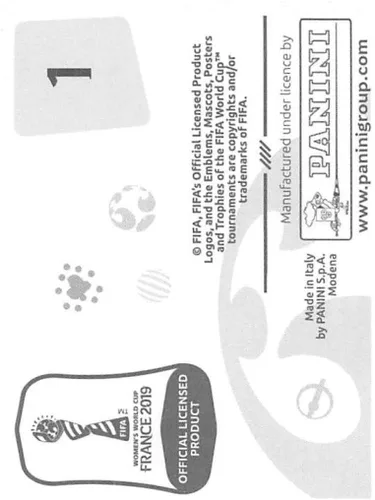 Vista 2 de 2019 Panini FIFA Women's World Cup France Stickers Soccer #1 Official Logo 1 Foil Official Peelable Sticker (approx 2 by 3 inches)