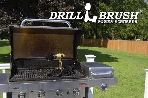 Vista 6 de Accesorios para barbacoa - Cepillo para parrilla - Herramientas para parrilla - Kit de fijación de cepillo de taladro ultra rígido - Raspador