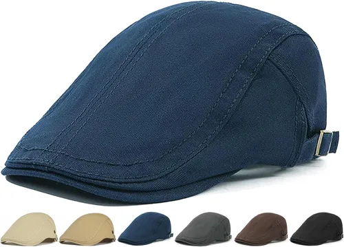 Vista 12 de Initlove Gorra de algodón para hombre, boina de hiedra de algodón para conducir