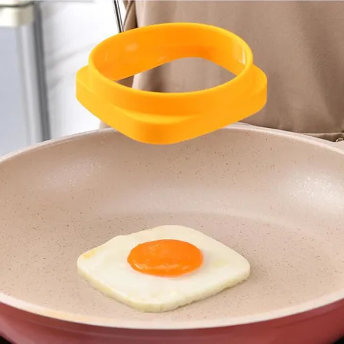 Vista 5 de Yelleow - Molde para freidora de huevos fritos de doble cara de grado alimenticio flexible de grado alimenticio para el hogar, anillo de huevos
