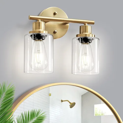 Vista 11 de Paquete de 2 luces de tocador de 1 luz, lámpara de baño de níquel cepillado con pantalla de vidrio blanco lechoso texturizado, accesorio
