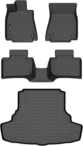Vista 124 de Floor Mats & Cargo Liner for Jeep Grand Cherokee L 2021-2026 6-Seats Apto para consola central, con alfombrilla de respaldo, ajuste personalizado
